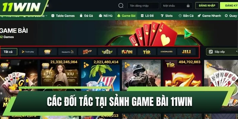Các đối tác phát triển game tại nhà cái 11WIN