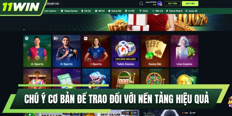 Chú ý cơ bản để trao đổi với nền tảng hiệu quả