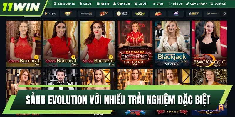 Sảnh Evolution với nhiều trải nghiệm đặc biệt